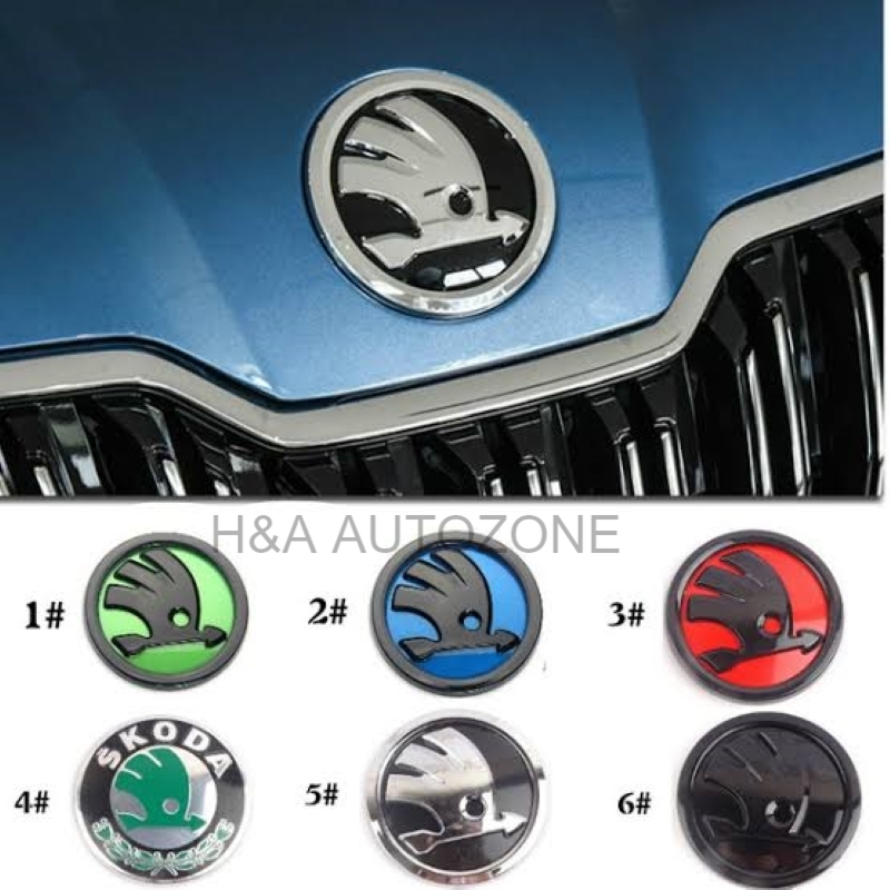 Skoda Emblem Logo Set (1-Year Warranty) – Premium Car Badge Set