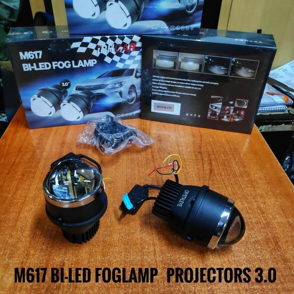 Bi-LED 3 Inch Fog Light Projector – Triple-Color Universal Fit (1-Year Warranty)