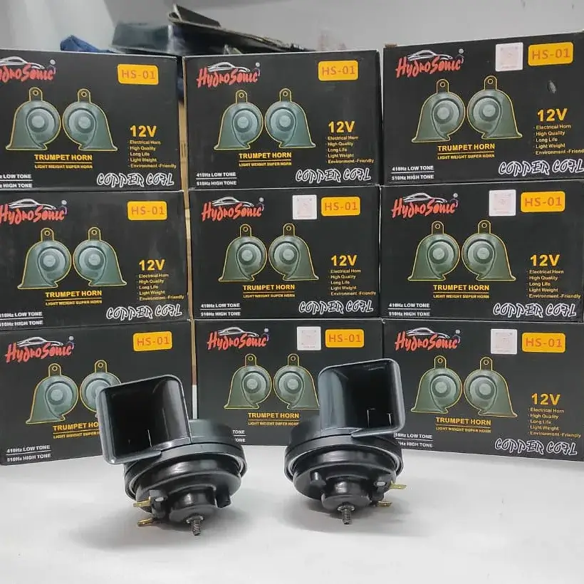 Set of 2 Hydrosonic Copper Coil Horns – Loud & Durable Horns for All Vehicles