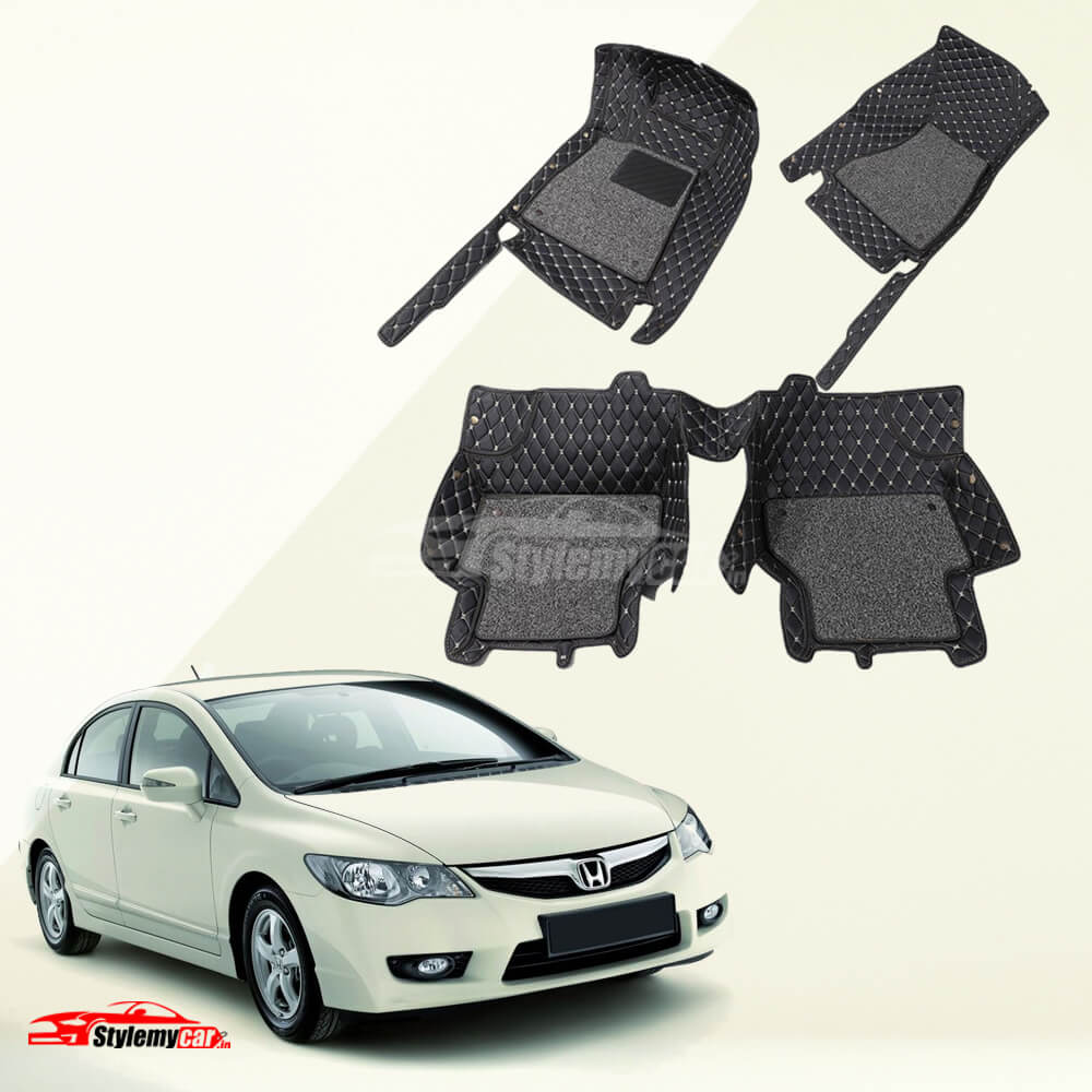 Honda Civic Old Model Premium 7D Floor Mats (2007–2013) – All-Weather Car Mats