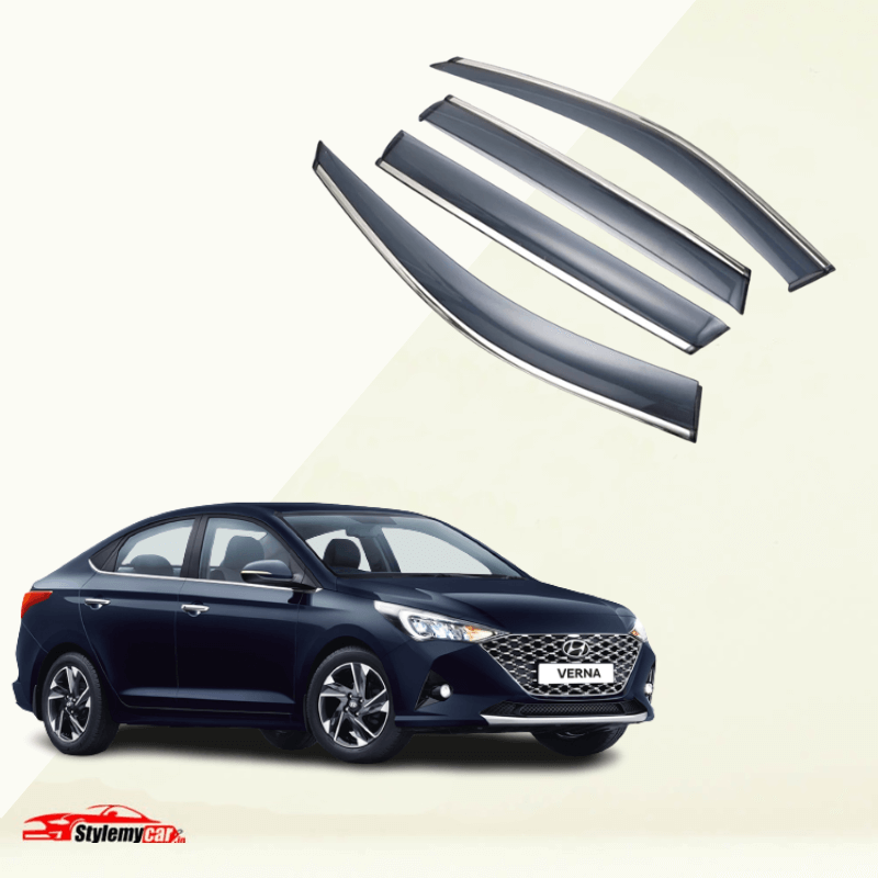 Hyundai Verna 2021 Model Door Visor Chrome Lining