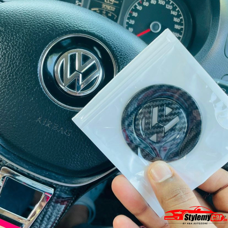 Steering Logo Badge for VW & Skoda Cars – Universal Fit (1-Year Warranty)