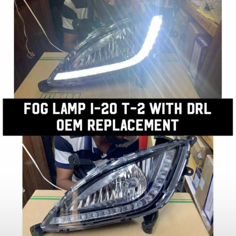 Fog Lamp I-20 T-2 with DRL – OEM Replacement Fog Light Kit (1-Year Warranty)