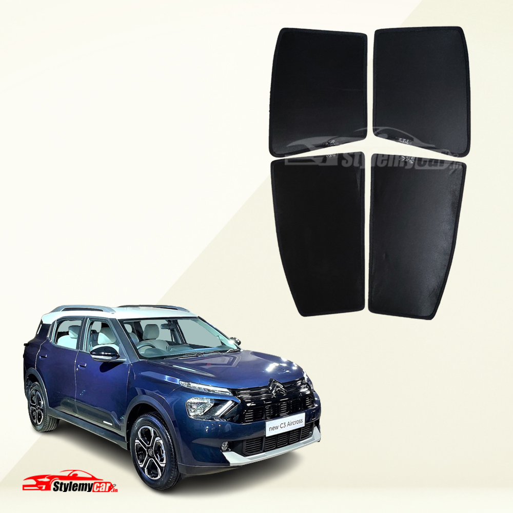 Citroen Aircross / C3 Z Black Half-Cut Sunshades – Universal Fit for All Cars
