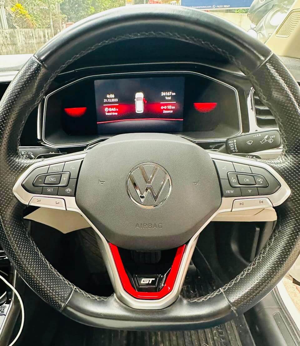 Volkswagen Virtus Steering Wheel Trim GT Badge – Universal Fit (1-Year Warranty)