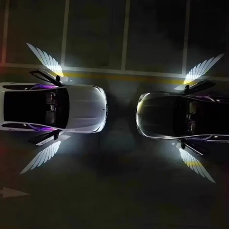 Angel Wing Car Mirror LED Welcome Lights – Universal Fit for All Cars