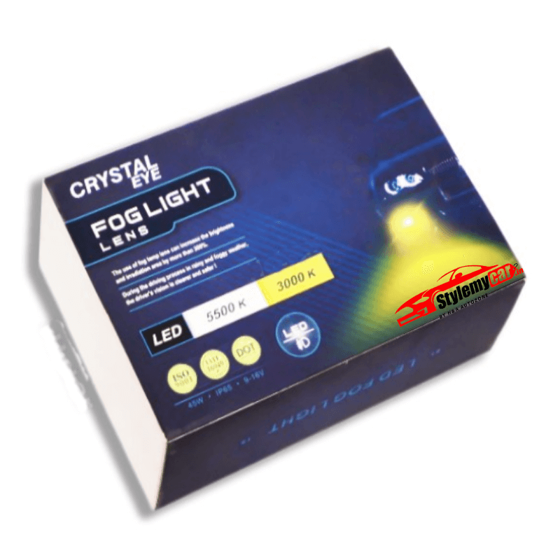 Crystal Eye Bi-LED Fog Projectors – Universal Fit for All Cars (1-Year Warranty)