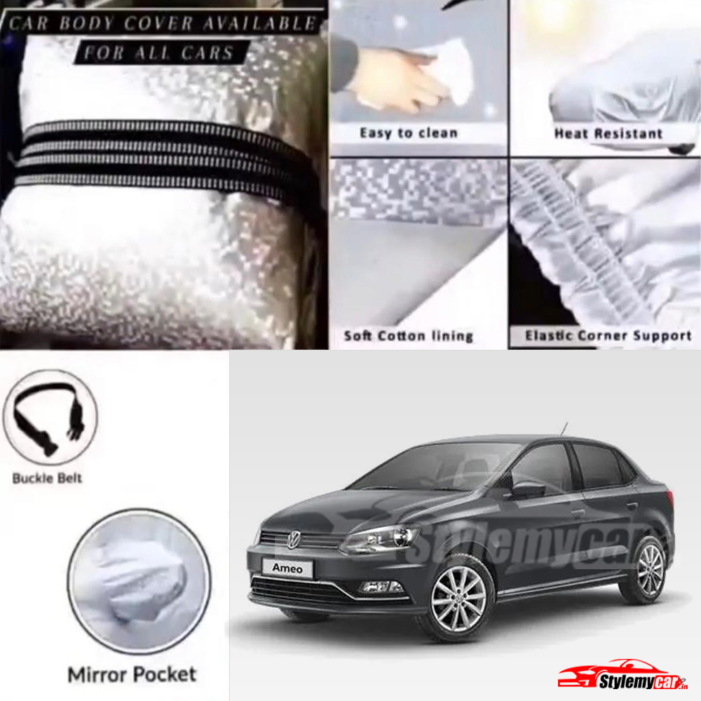 Volkswagen Ameo Waterproof Body Cover with UV Rays Projection