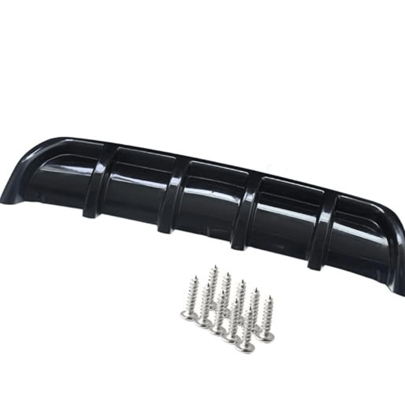 Universal 6-Fin Rear Diffuser | Gloss Black Aftermarket ABS