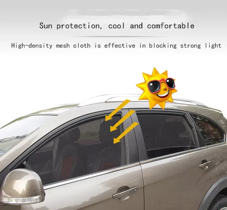 Hyundai Santro Z Black Half Cut Sunshades