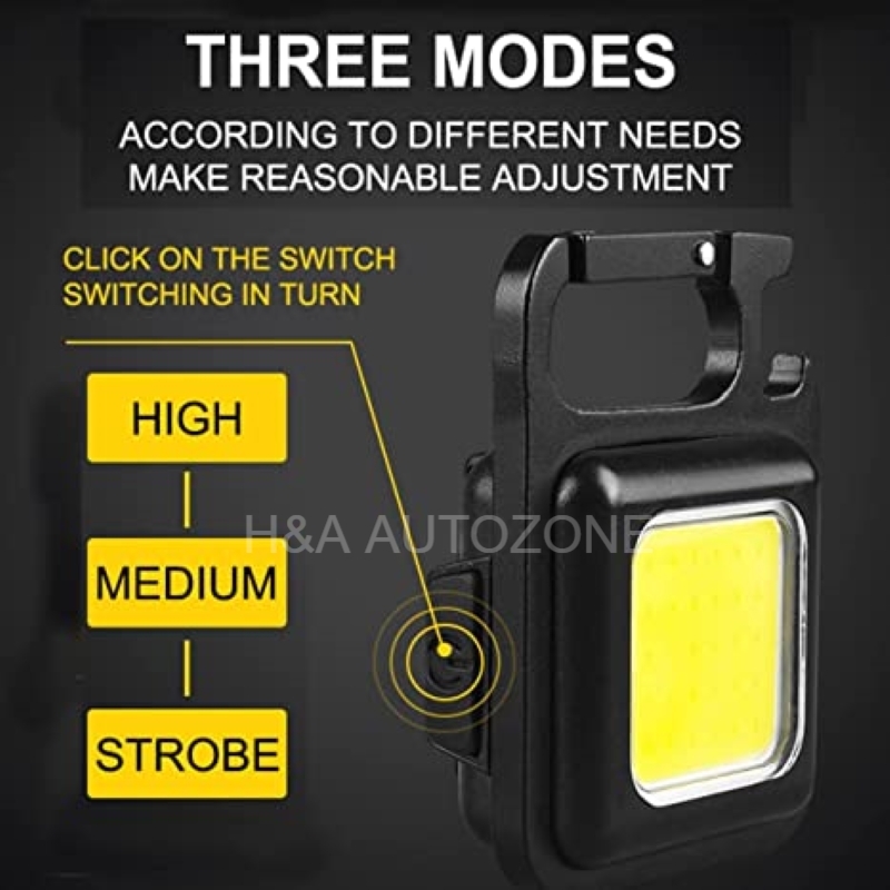 Multifunction Rechargeable Keychain Light