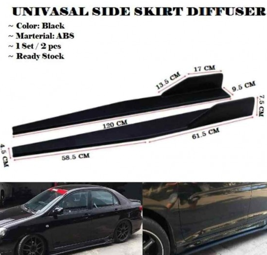 ABS Car Front Bumper Splitter Side Spoiler Air Vent Body Kits