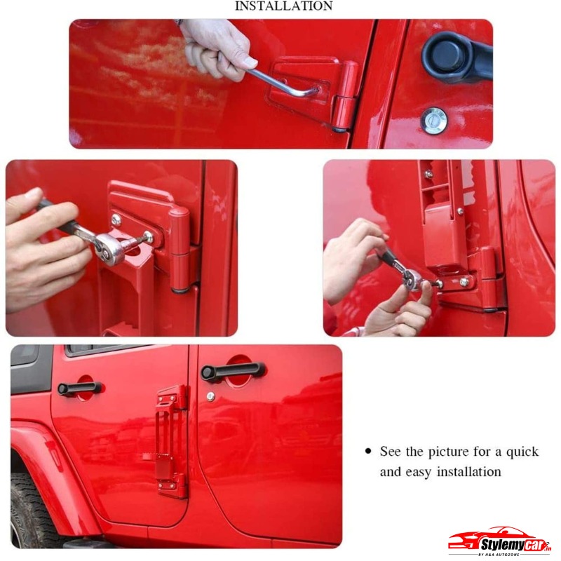 Mahindra Thar Door Hinge Step with Folding Foot Pedal