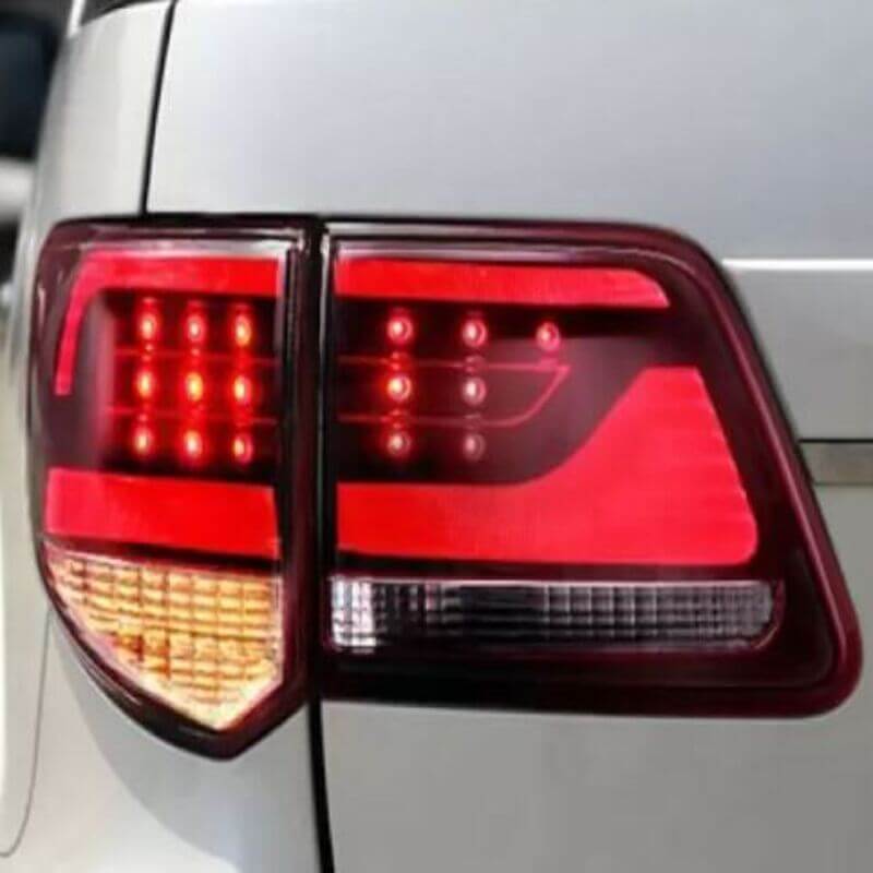 Toyota Fortuner 2012-15 Land Cruiser Design LED Taillights, RED GLASS