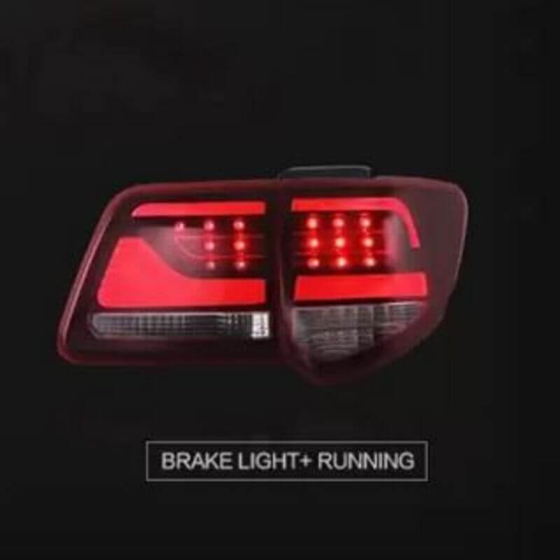 Toyota Fortuner 2012-15 Land Cruiser Design LED Taillights, RED GLASS