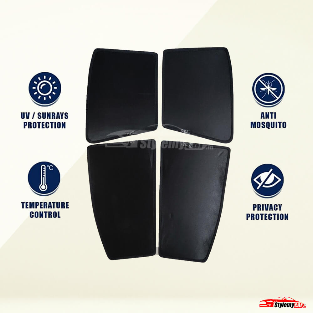 Tata Curvv Z Black Half Cut Sunshades