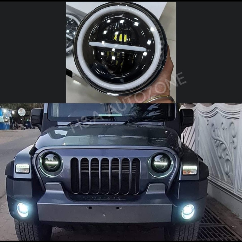 Mahindra thar on sale led headlights