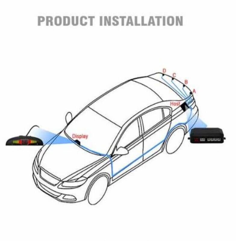 Car Reverse Backup Parking Sensor Radar System Pack of 4