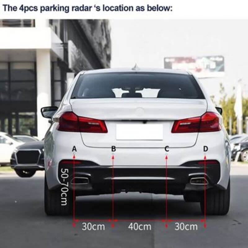 Car Reverse Backup Parking Sensor Radar System Pack of 4