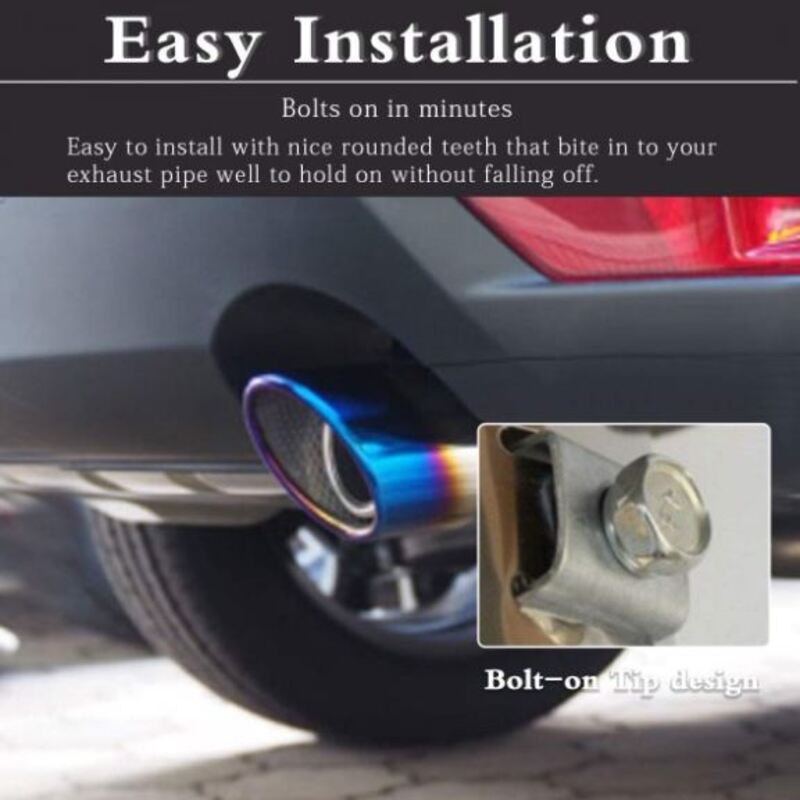 Universal Straight Exhaust Tip Stainless Steel