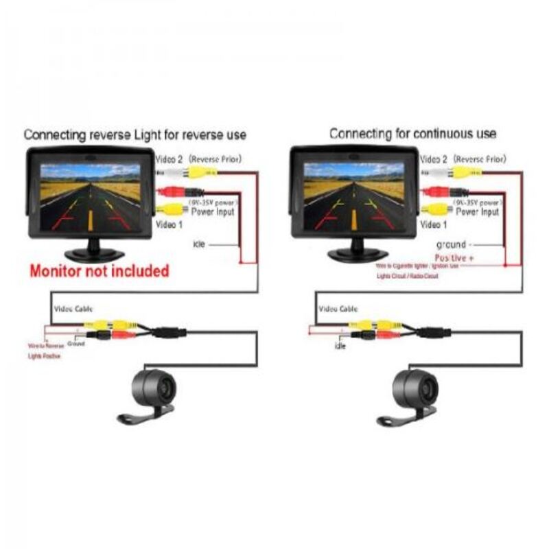 Car Rear View Reversing Waterproof Parking Camera Universal Fit