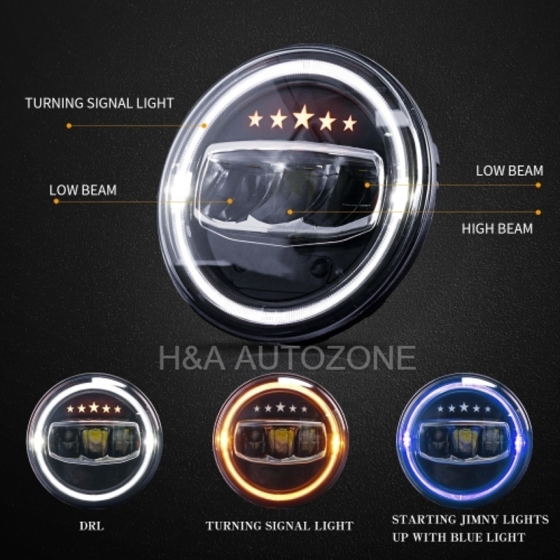 Mahindra Thar Rubicon Style Headlights With DRL