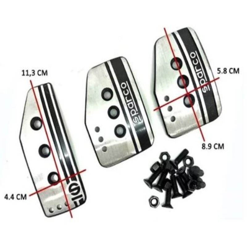 Sparco Pedal Silver for Manual Trasmission Cars