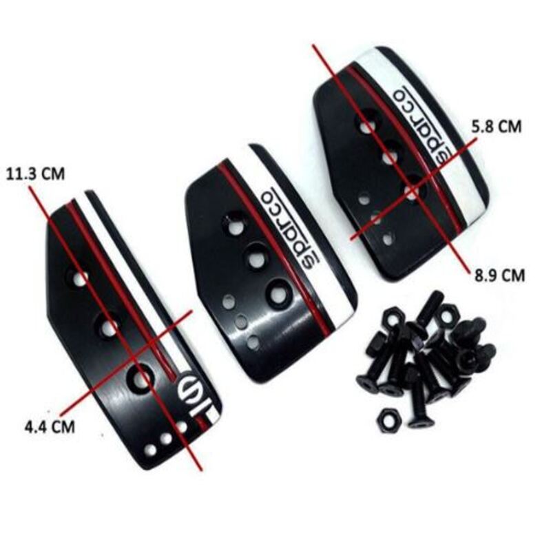 Sparco Pedal Black for Manual Trasmission Cars