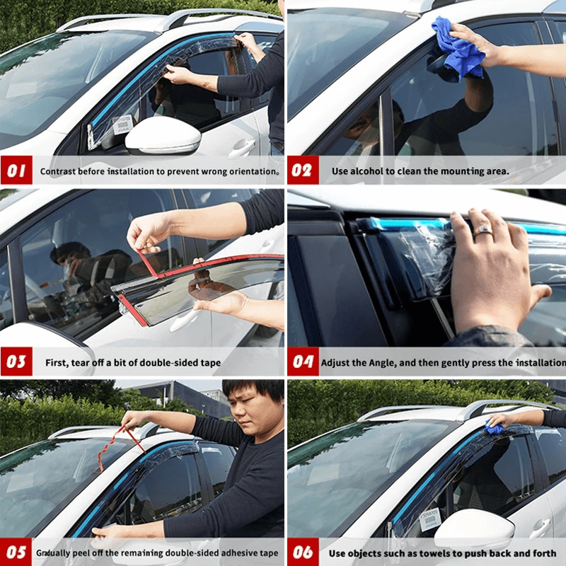 Honda Amaze 2012 - 2017 Model Door Visor Chrome Lining