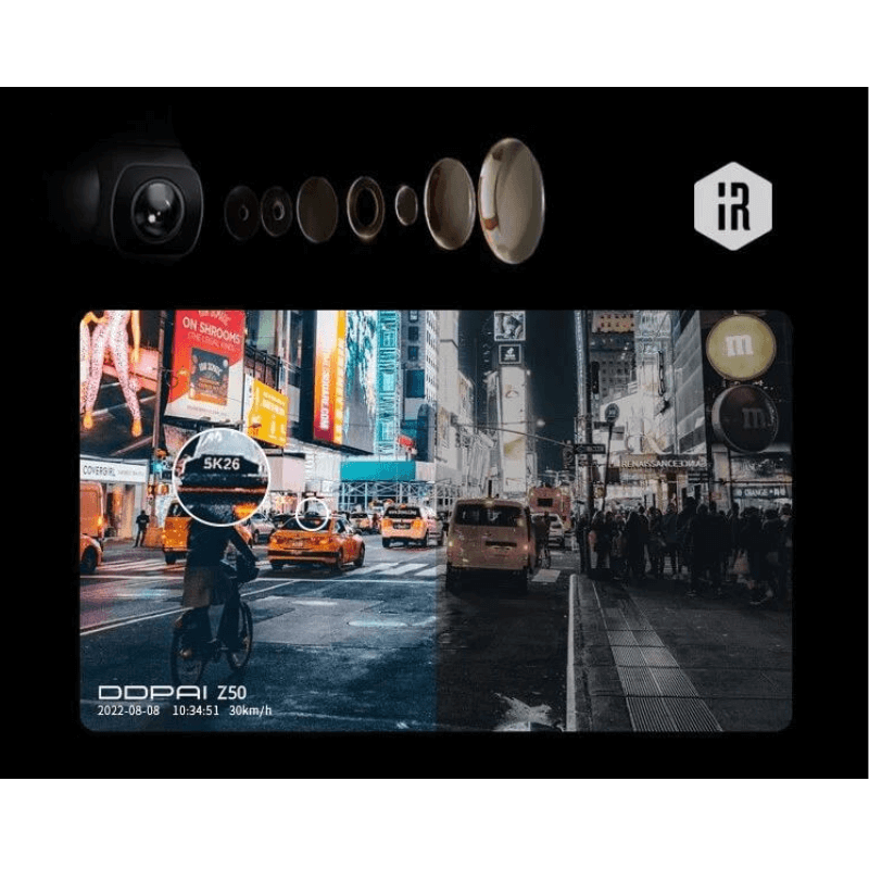 Z50 Dual Camera Car Dashcam with GPS (4k quality)