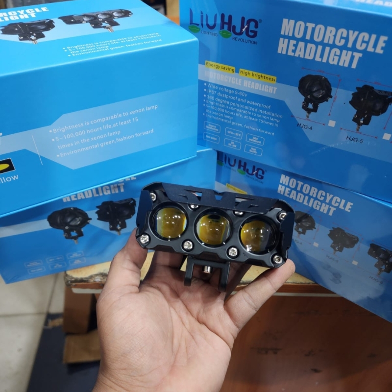 HJG Tri Lens Lights for Car and Bike
