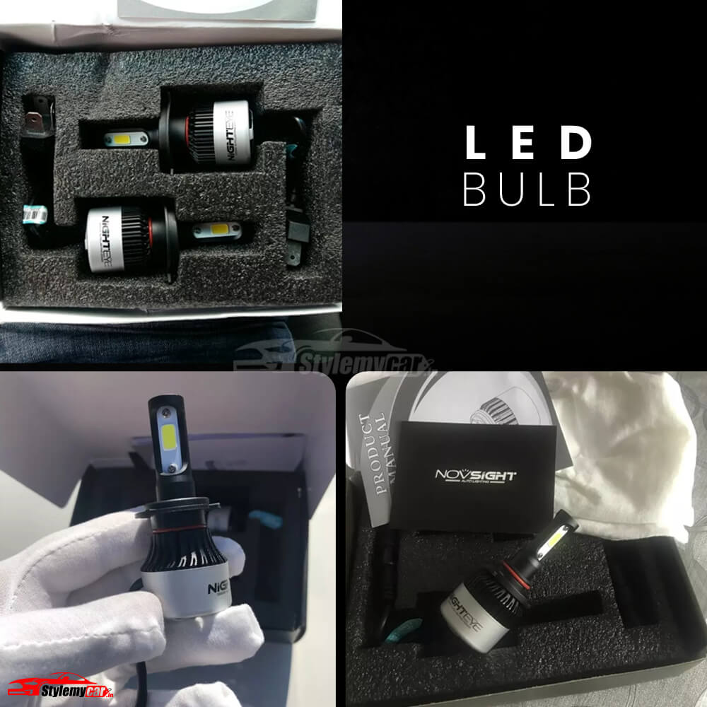 Night Eye Led Bulb for Headlight and Fog Lights 6500K High Low Beam - Set of 2