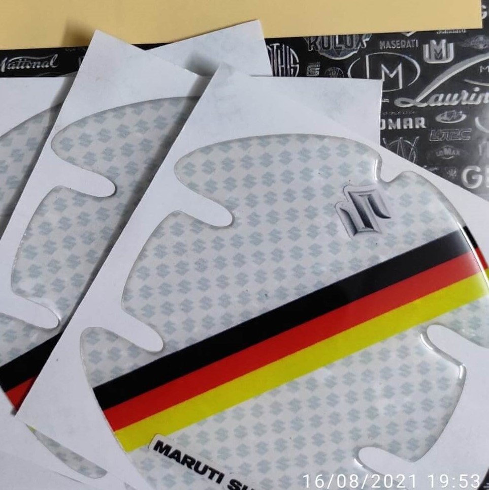 Door Cup Protection Sticker German Flag Background Logo Design