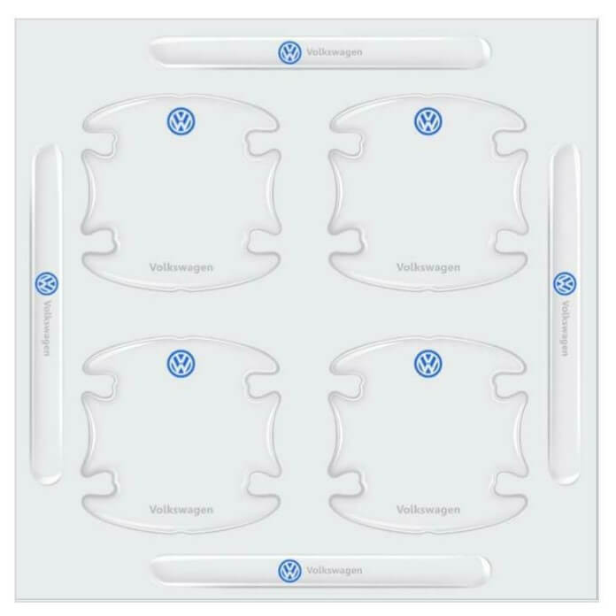 Door Cup Protection Sticker With Handle Protector Single Logo Design