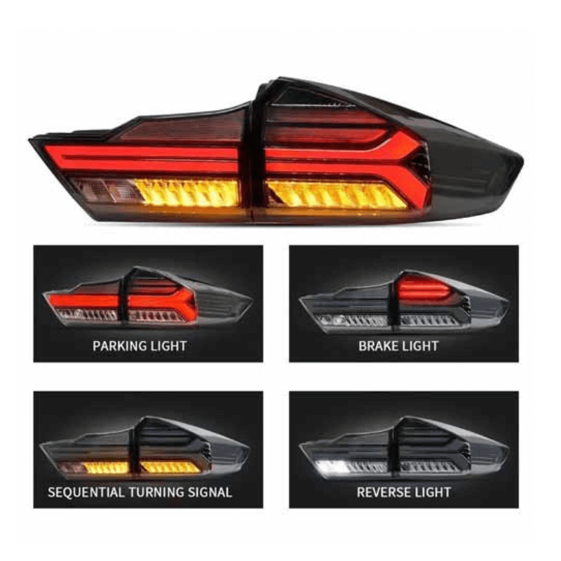 Car Honda City (2014-2019) Lambo Style LED Tail Lights