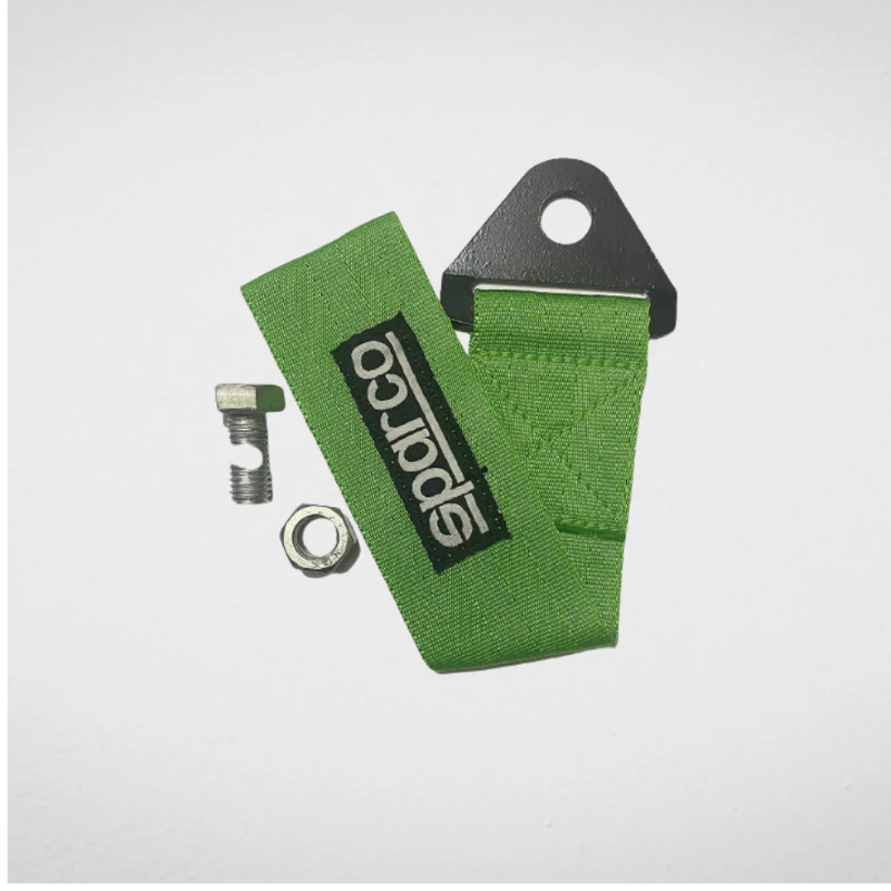 Sparco Front and Rear Tow Strap | Heavy-Duty Towing Hook Kit Multiple Colour Options