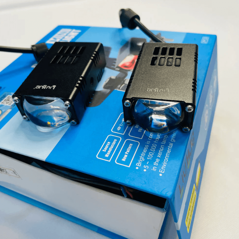 HJG Mini Driving Auxiliary Lights | Dual-Color with Red Devil Eye