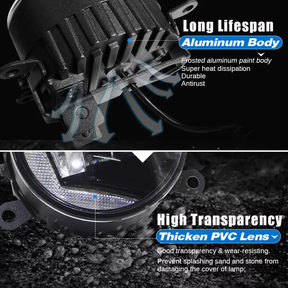 Universal iPH 3 inch LED Fog Lights with DRL