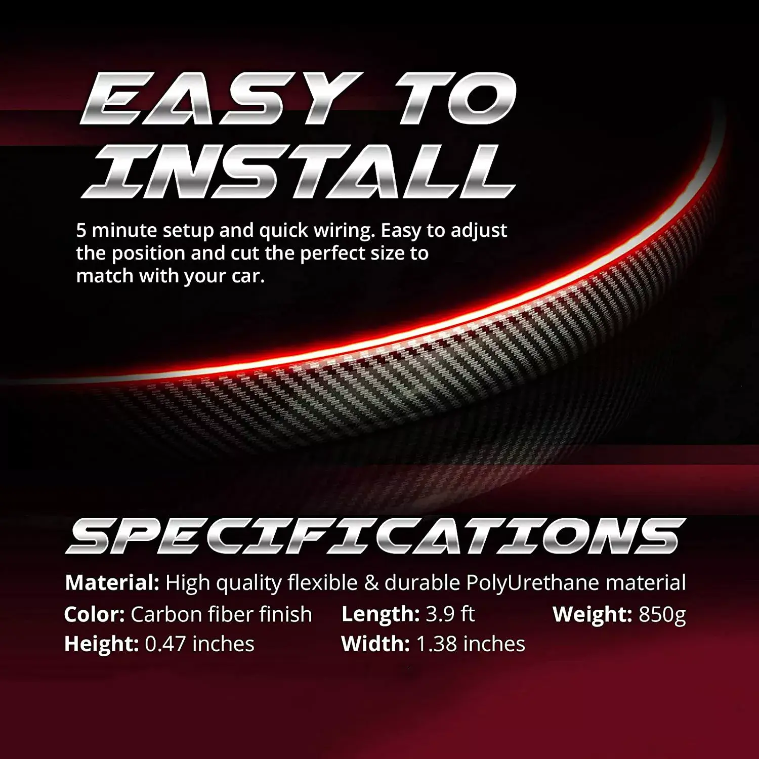 Universal LED Lip Spoiler for All Cars
