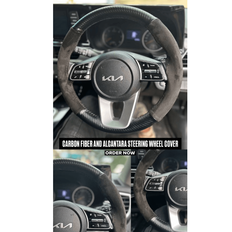 Car Steering Cover Alcantra Type