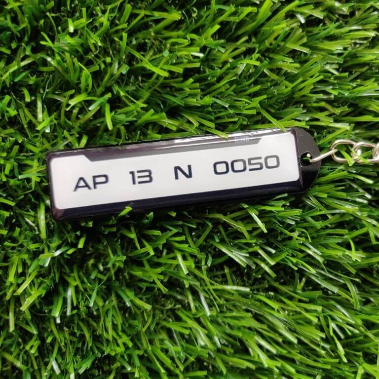 Number Plate Style Gel Keychians