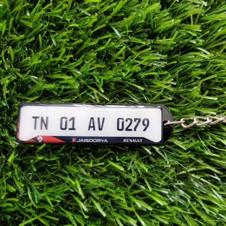 Number Plate Style Gel Keychians