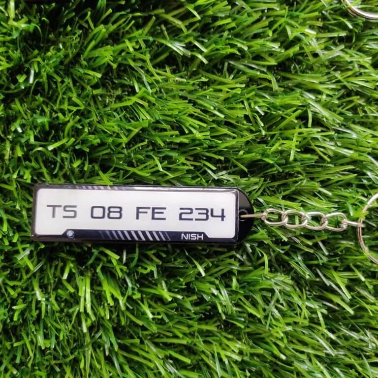 Number Plate Style Gel Keychians
