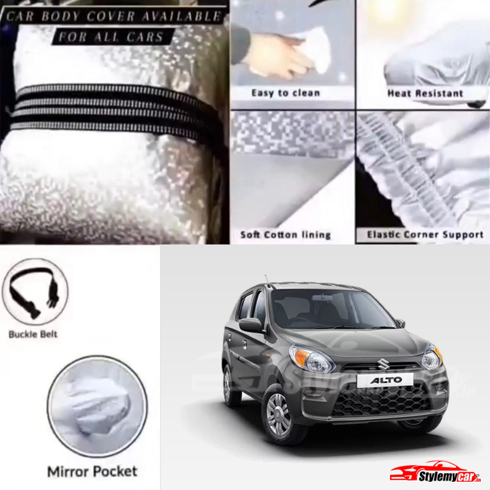 Car Cover For Maruti Suzuki Celerio (With Mirror Pockets) 2010 to 2023,  Model